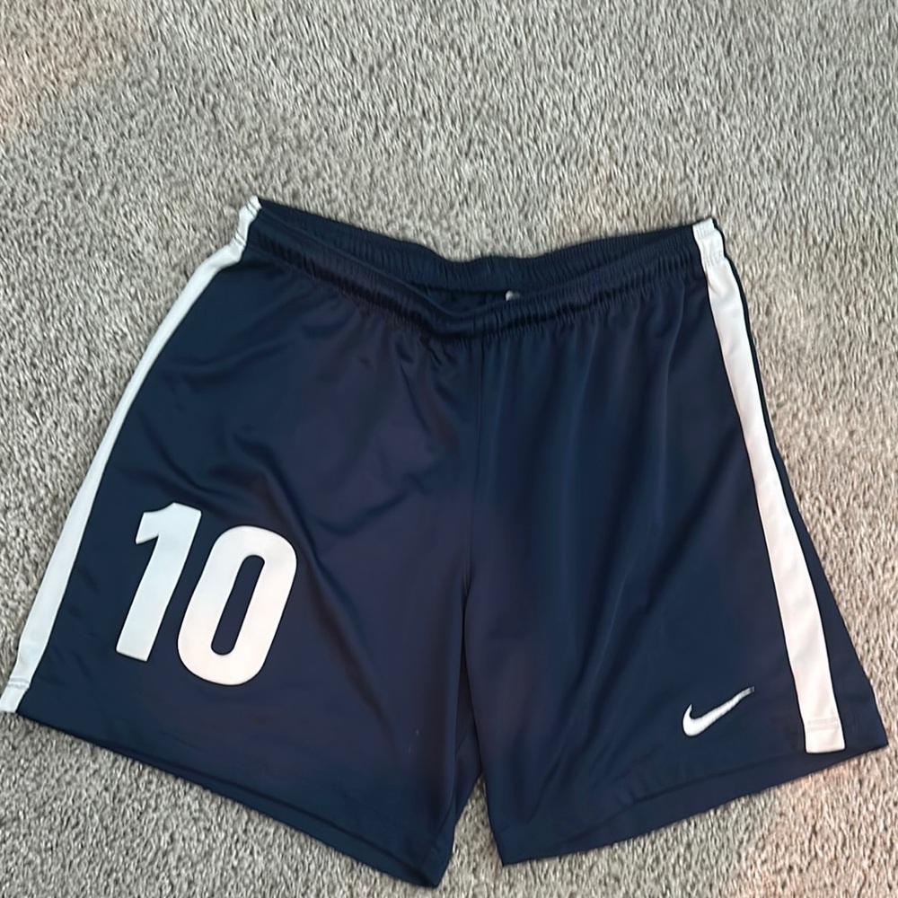 Nike Dark Blue Sports Shorts with White Details